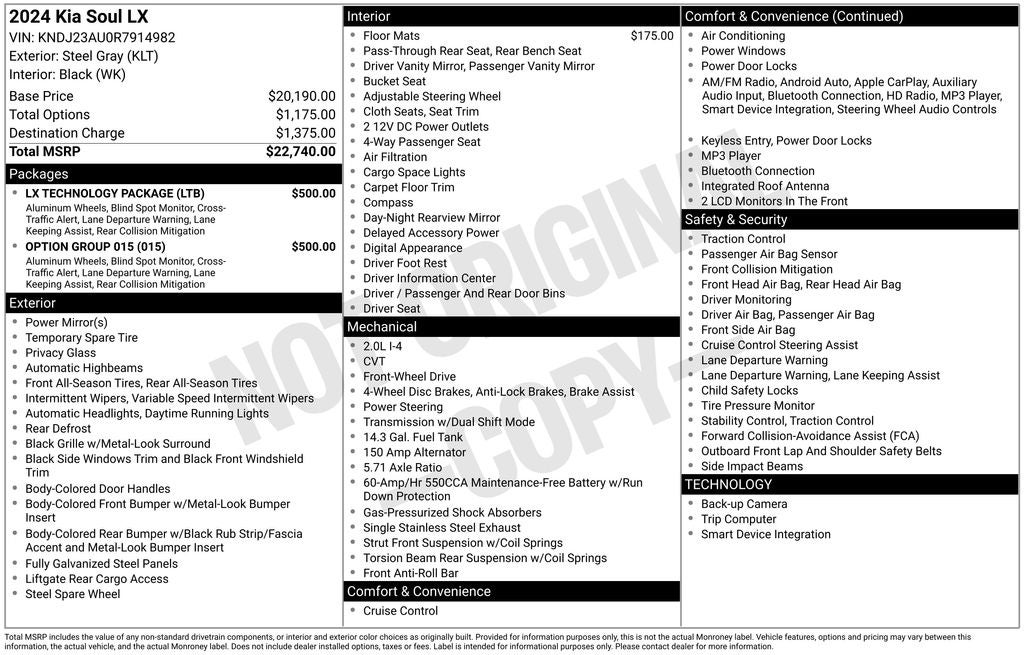2024 Kia Soul LX TECH
