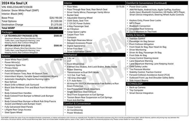 2024 Kia Soul LX TECH