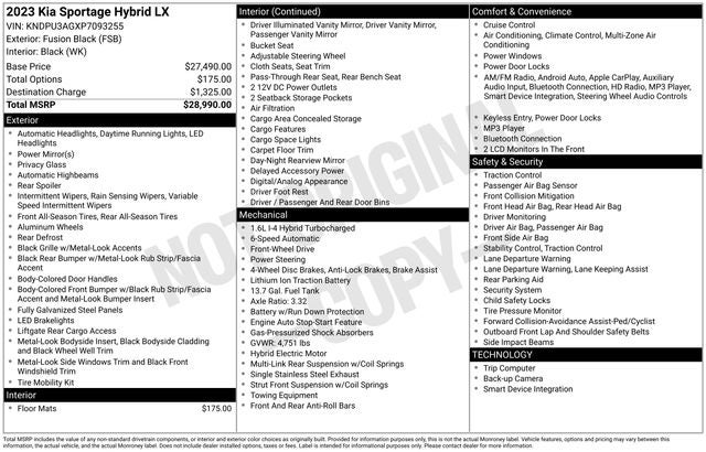 2023 Kia Sportage Hybrid LX