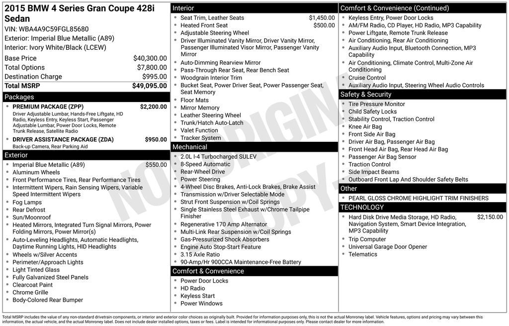 2015 BMW 4 Series 428i Gran Coupe