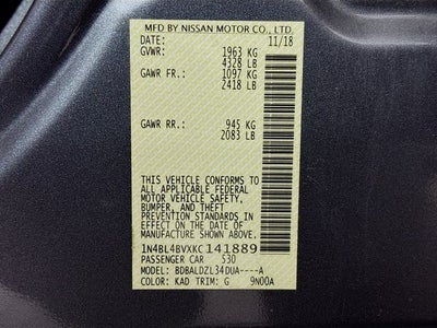 2019 Nissan Altima 2.5 S