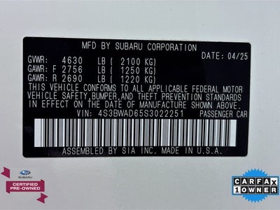 2025 Subaru Legacy Premium