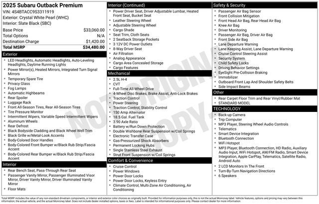 2025 Subaru Outback Premium