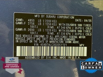 2025 Subaru Outback Onyx Edition