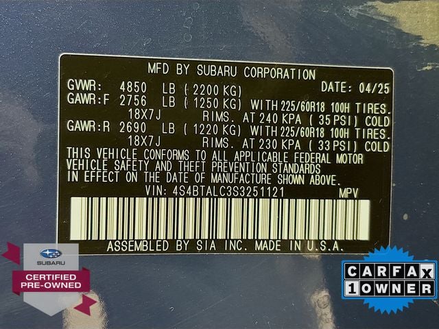 2025 Subaru Outback Onyx Edition