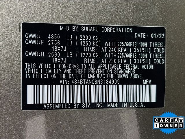 2022 Subaru Outback Limited