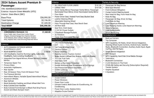 2024 Subaru Ascent Premium