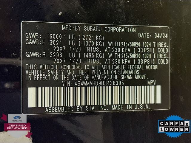 2024 Subaru Ascent Onyx Edition