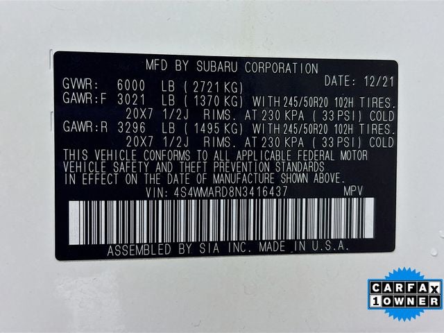 2022 Subaru Ascent Touring