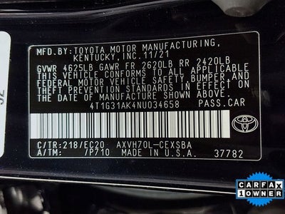 2022 Toyota Camry Hybrid SE