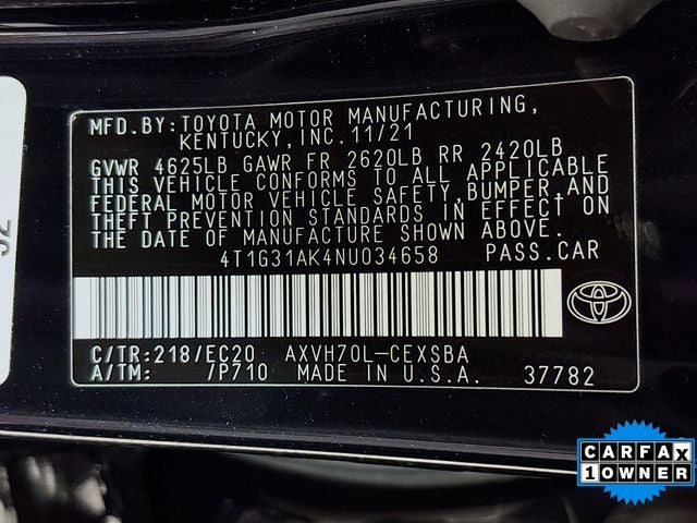 2022 Toyota Camry Hybrid SE