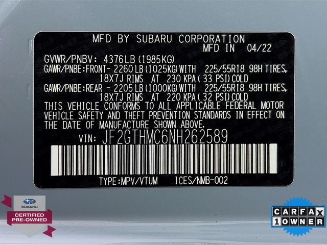 2022 Subaru Crosstrek Limited