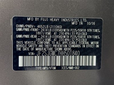 2017 Subaru Forester 2.0XT Touring