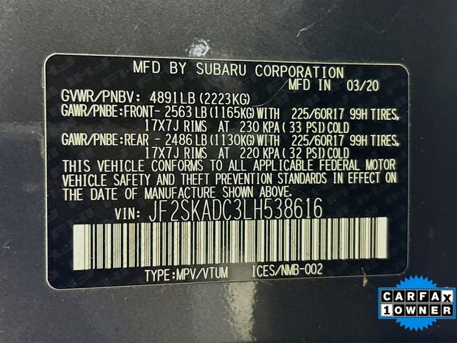 2020 Subaru Forester Base