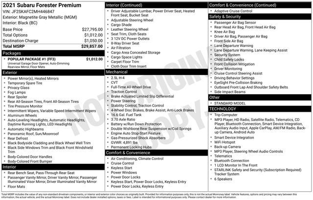 2021 Subaru Forester Premium