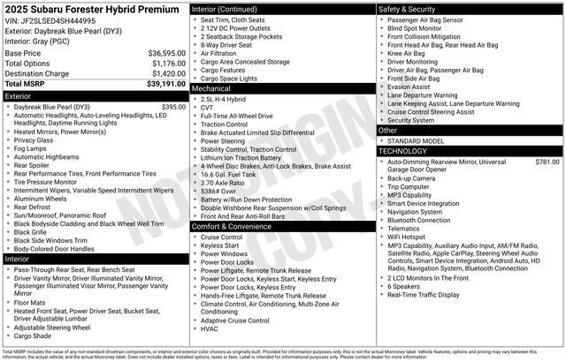 2025 Subaru Forester Hybrid Premium