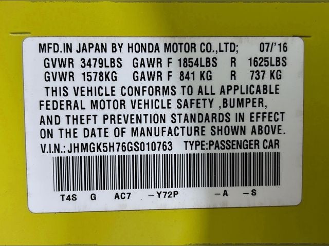 2016 Honda Fit EX
