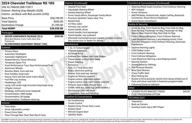 2024 Chevrolet TrailBlazer RS