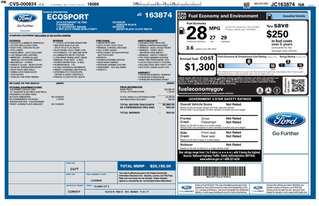 2018 Ford EcoSport SE
