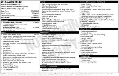 2019 Audi RS 3 2.5T quattro