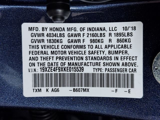 2019 Honda Insight Touring