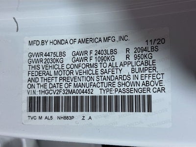 2021 Honda Accord Sport 2.0T