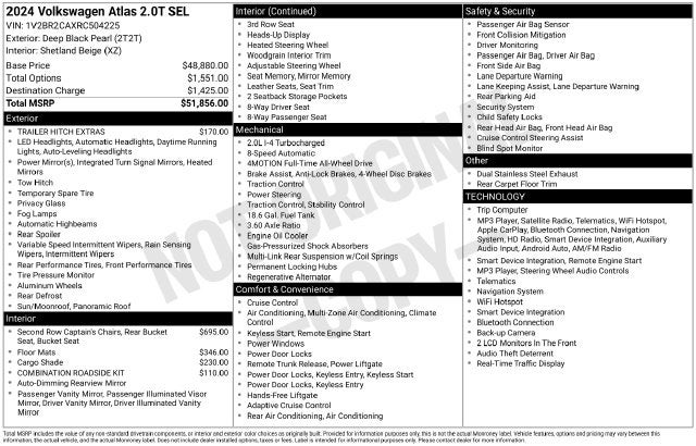 2024 Volkswagen Atlas 2.0T SEL