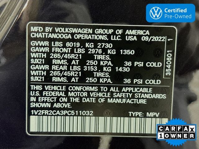 2023 Volkswagen Atlas 3.6L V6 SEL Premium R-Line