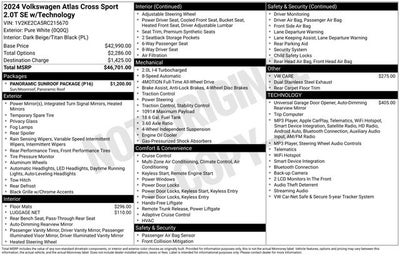 2024 Volkswagen Atlas Cross Sport 2.0T SE w/Technology