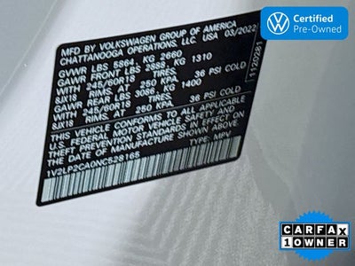 2022 Volkswagen Atlas 2.0T SE