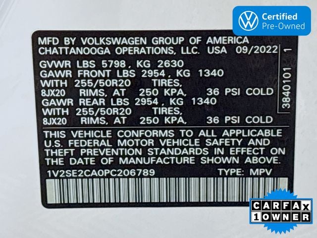 2023 Volkswagen Atlas Cross Sport 3.6L V6 SEL