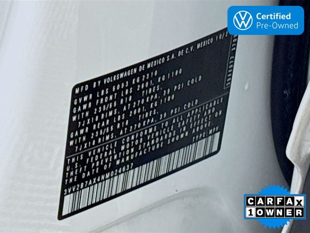 2022 Volkswagen Tiguan 2.0T SE