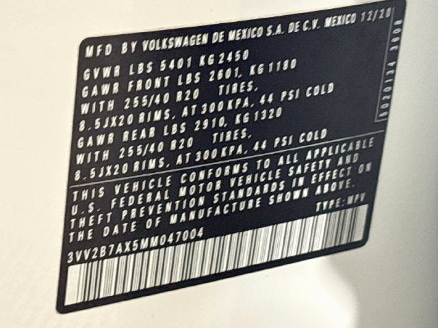 2021 Volkswagen Tiguan 2.0T SE R-Line Black
