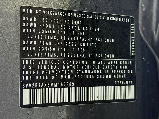 2021 Volkswagen Tiguan 2.0T SEL