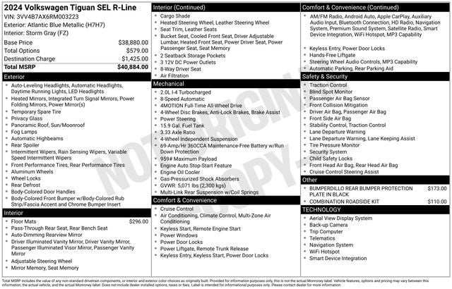 2024 Volkswagen Tiguan 2.0T SEL R-Line