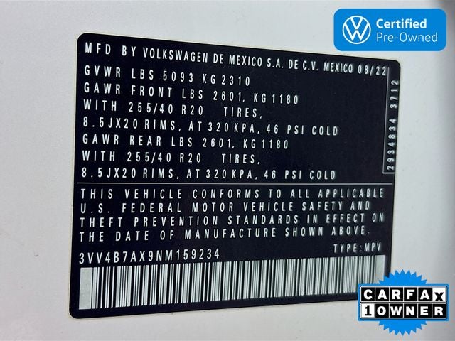 2022 Volkswagen Tiguan 2.0T SEL R-Line