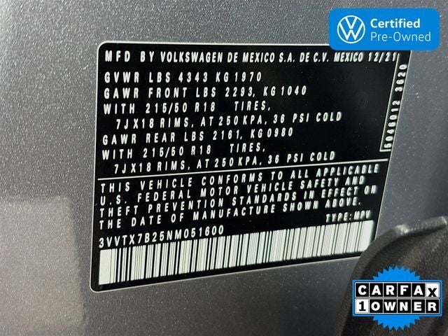 2022 Volkswagen Taos 1.5T SE