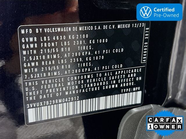 2024 Volkswagen Taos 1.5T SE