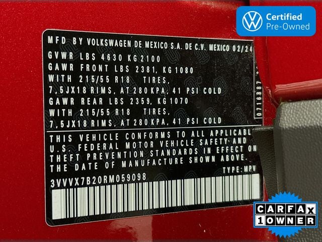 2024 Volkswagen Taos 1.5T SE