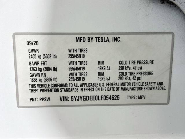 2020 Tesla Model Y Long Range