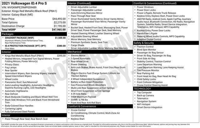 2021 Volkswagen ID.4 Pro S
