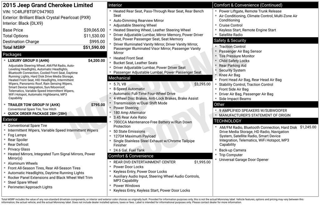 2015 Jeep Grand Cherokee Limited