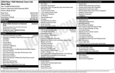 2025 RAM 1500 Warlock Crew Cab 4x4 5'7" Box