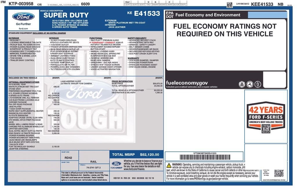 2019 Ford F-350 King Ranch