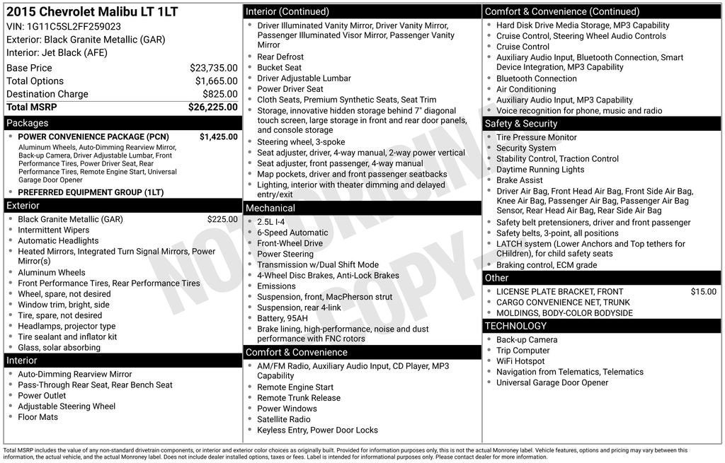 2015 Chevrolet Malibu LT