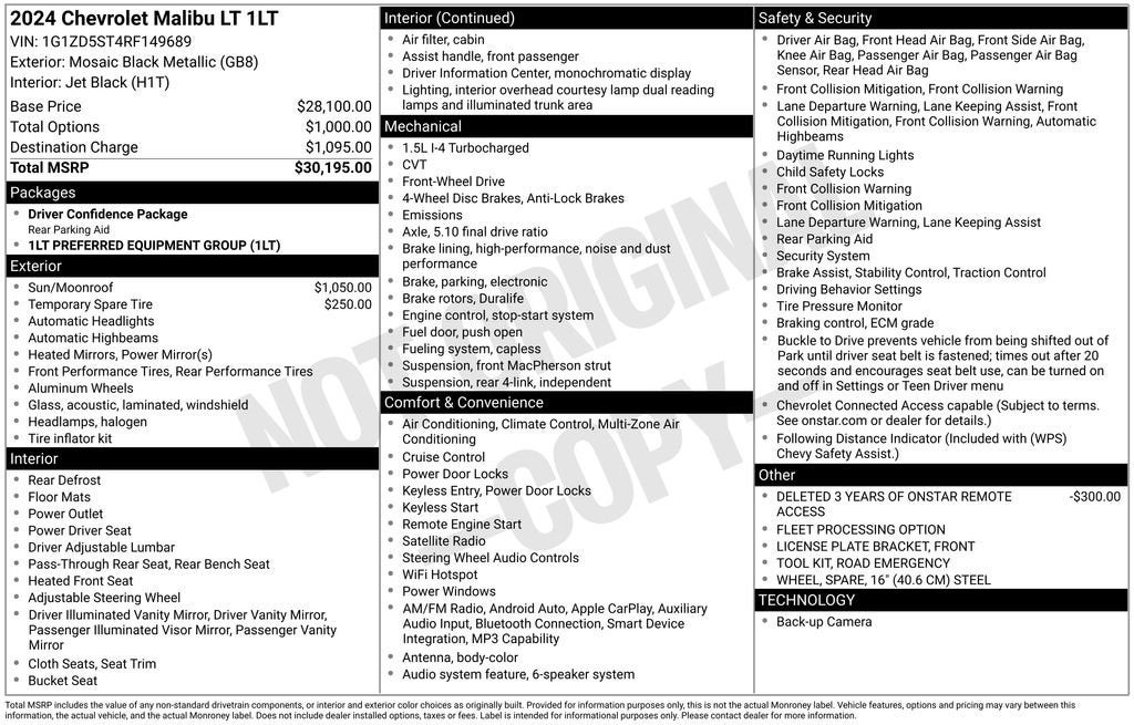 2024 Chevrolet Malibu 1LT