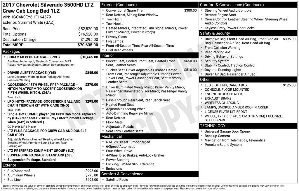 2017 Chevrolet Silverado 3500 HD LTZ
