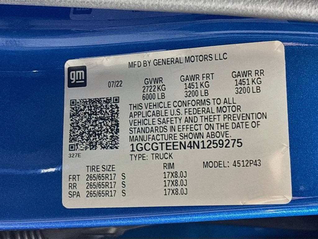2022 Chevrolet Colorado ZR2