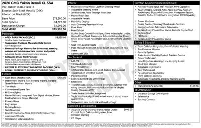 2020 GMC Yukon XL Denali