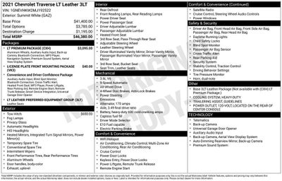 2021 Chevrolet Traverse LT Leather